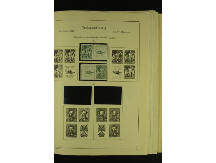 1918/1965, am Anfang meist ungebrauchte und gestempelte Sammlung in 2 Vordruckalben mit einigen Aufdruck- und Flugpost-Ausgab