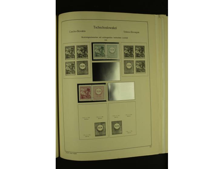 1918/1965, am Anfang meist ungebrauchte und gestempelte Sammlung in 2 Vordruckalben mit einigen Aufdruck- und Flugpost-Ausgab