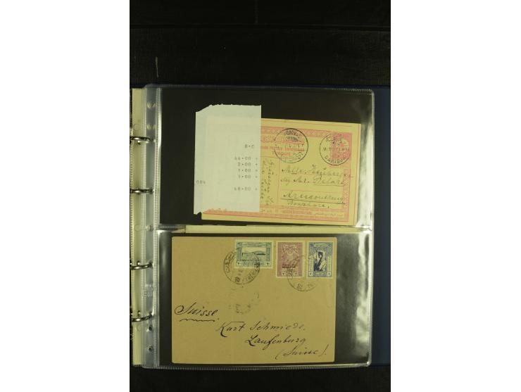 1885/1926 (ca.), Partie Briefe, Karten und Ganzsachen, dabei Lost Territories
