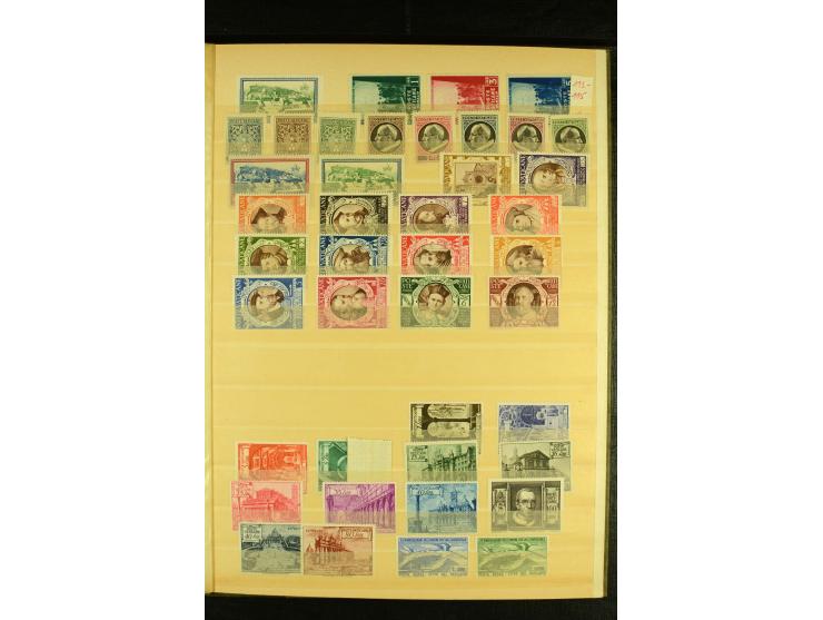 1933/58, postfrische und ungebrauchte Sammlung mit besseren Sätzen, Bl.1 etc.