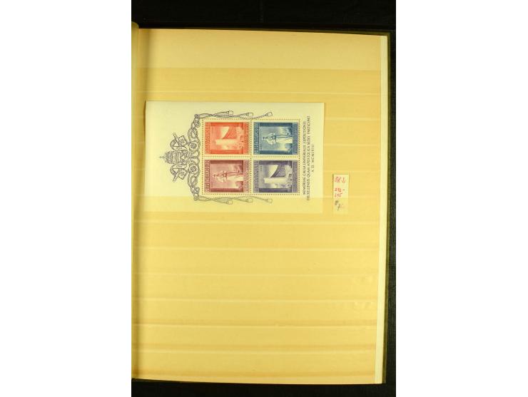 1933/58, postfrische und ungebrauchte Sammlung mit besseren Sätzen, Bl.1 etc.