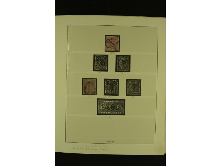 1840/1999, umfangreiche gestempelte Sammlung ab Mi.-Nr. 1 mit einigen besseren und kpl. Ausgaben mit u.a. Mi.-Nr. 2 b (FA Prö