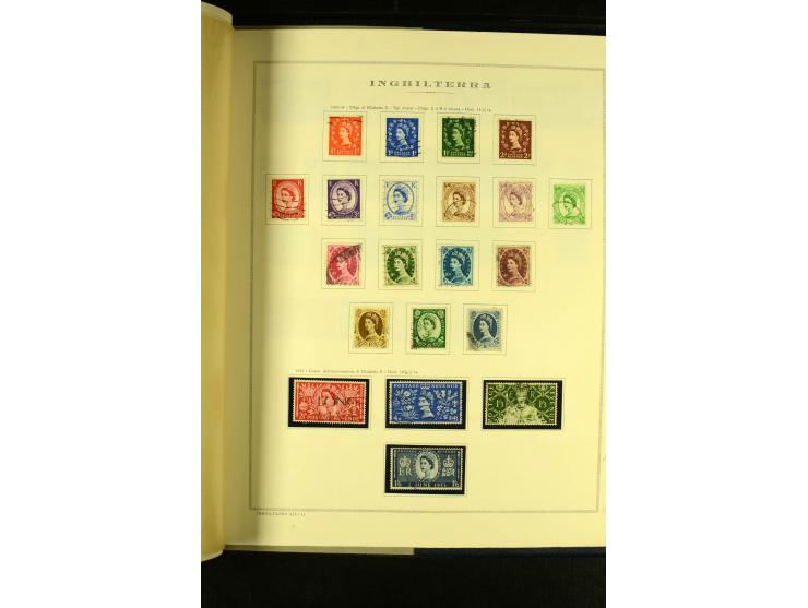 1841/1957 (ca.), gestempelte Sammlung mit besseren Ausgaben auf alten Albumblättern