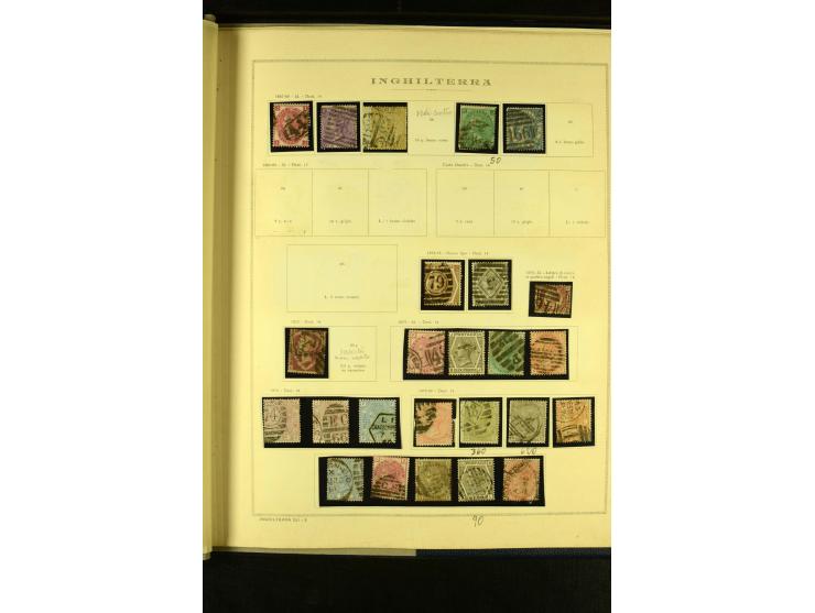 1841/1957 (ca.), gestempelte Sammlung mit besseren Ausgaben auf alten Albumblättern