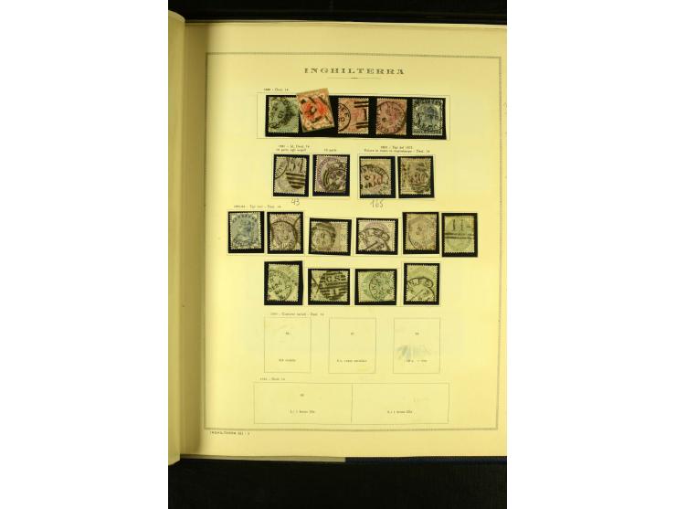 1841/1957 (ca.), gestempelte Sammlung mit besseren Ausgaben auf alten Albumblättern