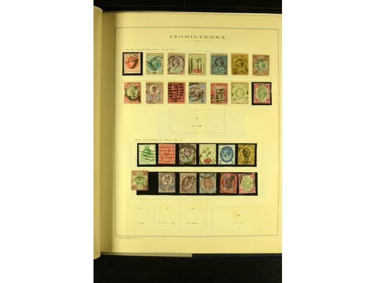 1841/1957 (ca.), gestempelte Sammlung mit besseren Ausgaben auf alten Albumblättern