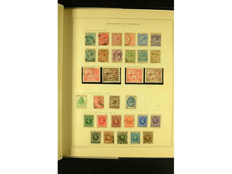 1841/1957 (ca.), gestempelte Sammlung mit besseren Ausgaben auf alten Albumblättern