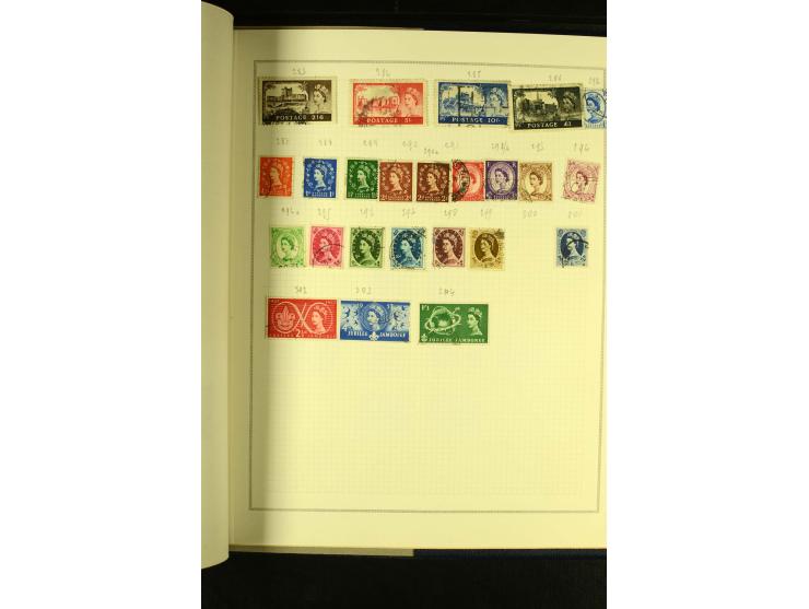 1841/1957 (ca.), gestempelte Sammlung mit besseren Ausgaben auf alten Albumblättern