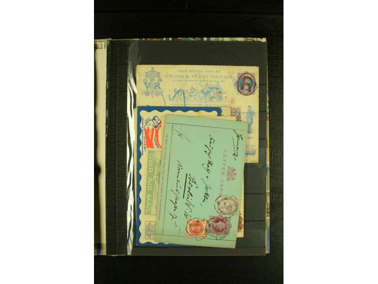 1855/1918 (ca.), gestempelter Doublettenposten, dazu 7 Briefe/Ganzsachen
