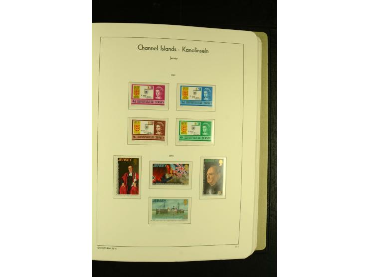 1969/92, kpl. postfrische Sammlung im Lindner-T-Vordruckalbum incl. Portomarken (Mi. ca. 660,-)