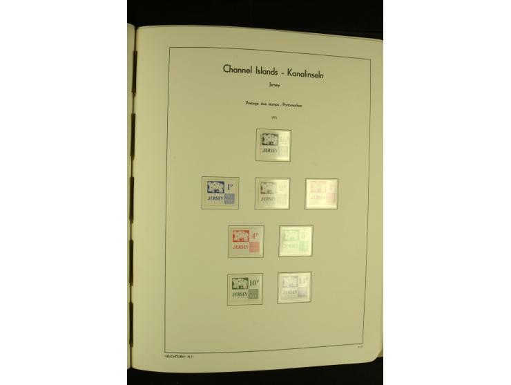 1969/92, kpl. postfrische Sammlung im Lindner-T-Vordruckalbum incl. Portomarken (Mi. ca. 660,-)
