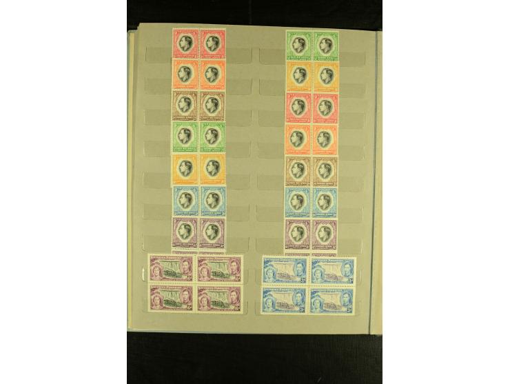 1937, Omnibus-Ausgabe, postfrische Partie im Album, fast ausschließlich in 4er-Blocks