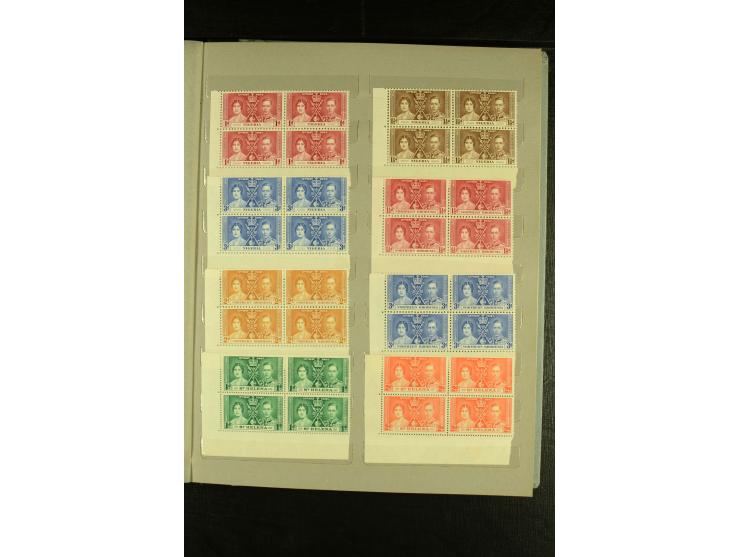 1937, Omnibus-Ausgabe, postfrische Partie im Album, fast ausschließlich in 4er-Blocks