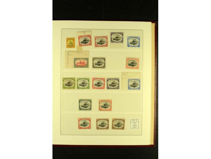 1901/75, postfrische, ungebrauchte und gestempelte Sammlung mit Papua Mi.-Nr. 8 (3), Neuguinea Mi.-Nr. 52-64, 78-91, 107-22, 