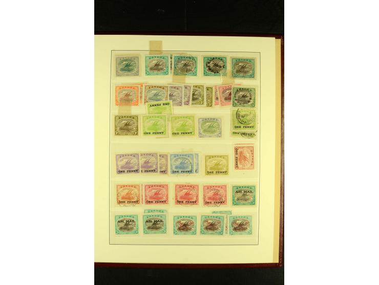 1901/75, postfrische, ungebrauchte und gestempelte Sammlung mit Papua Mi.-Nr. 8 (3), Neuguinea Mi.-Nr. 52-64, 78-91, 107-22, 