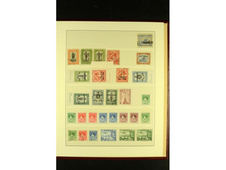 1901/75, postfrische, ungebrauchte und gestempelte Sammlung mit Papua Mi.-Nr. 8 (3), Neuguinea Mi.-Nr. 52-64, 78-91, 107-22, 