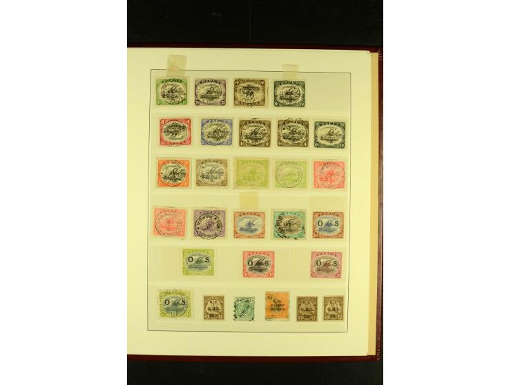1901/75, postfrische, ungebrauchte und gestempelte Sammlung mit Papua Mi.-Nr. 8 (3), Neuguinea Mi.-Nr. 52-64, 78-91, 107-22, 
