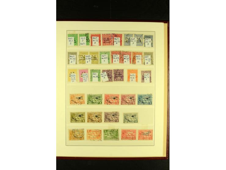 1901/75, postfrische, ungebrauchte und gestempelte Sammlung mit Papua Mi.-Nr. 8 (3), Neuguinea Mi.-Nr. 52-64, 78-91, 107-22, 