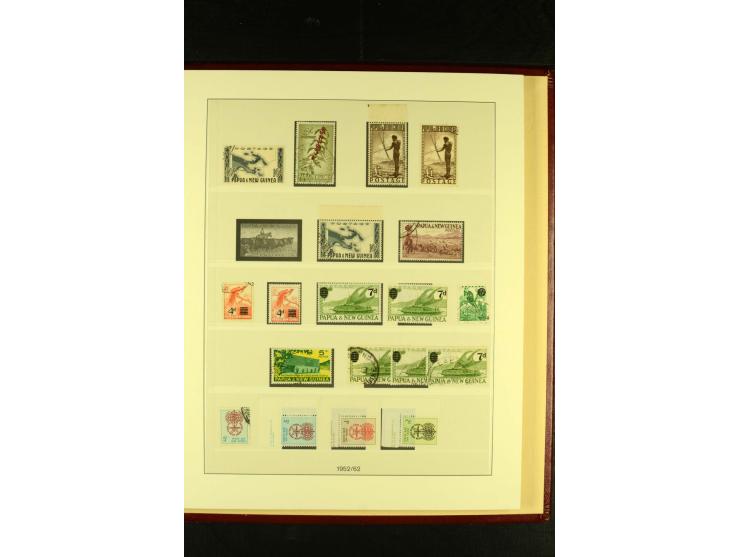 1901/75, postfrische, ungebrauchte und gestempelte Sammlung mit Papua Mi.-Nr. 8 (3), Neuguinea Mi.-Nr. 52-64, 78-91, 107-22, 