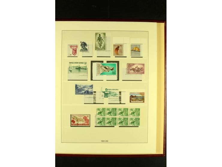 1901/75, postfrische, ungebrauchte und gestempelte Sammlung mit Papua Mi.-Nr. 8 (3), Neuguinea Mi.-Nr. 52-64, 78-91, 107-22, 