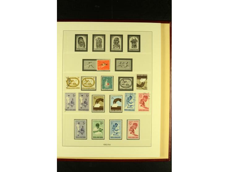 1901/75, postfrische, ungebrauchte und gestempelte Sammlung mit Papua Mi.-Nr. 8 (3), Neuguinea Mi.-Nr. 52-64, 78-91, 107-22, 
