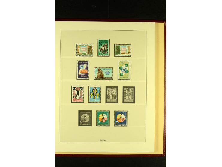 1901/75, postfrische, ungebrauchte und gestempelte Sammlung mit Papua Mi.-Nr. 8 (3), Neuguinea Mi.-Nr. 52-64, 78-91, 107-22, 