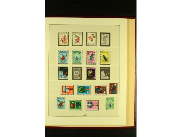 1901/75, postfrische, ungebrauchte und gestempelte Sammlung mit Papua Mi.-Nr. 8 (3), Neuguinea Mi.-Nr. 52-64, 78-91, 107-22, 