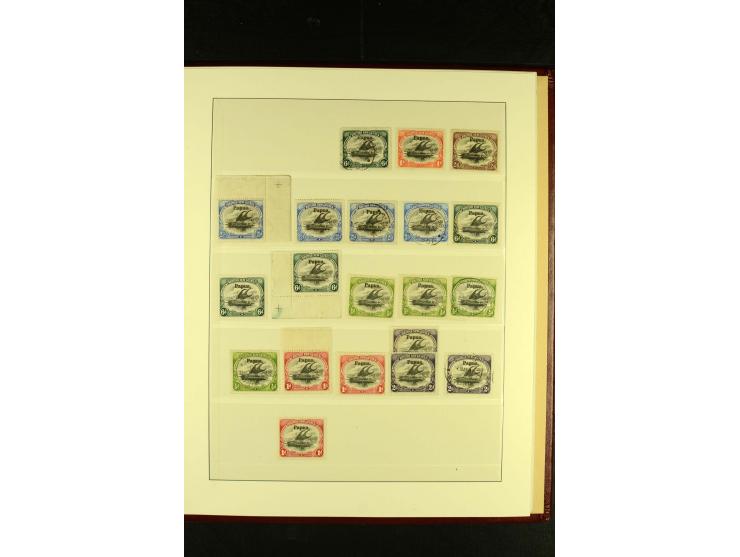 1901/75, postfrische, ungebrauchte und gestempelte Sammlung mit Papua Mi.-Nr. 8 (3), Neuguinea Mi.-Nr. 52-64, 78-91, 107-22, 