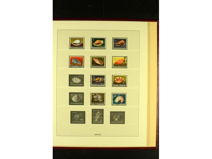 1901/75, postfrische, ungebrauchte und gestempelte Sammlung mit Papua Mi.-Nr. 8 (3), Neuguinea Mi.-Nr. 52-64, 78-91, 107-22, 