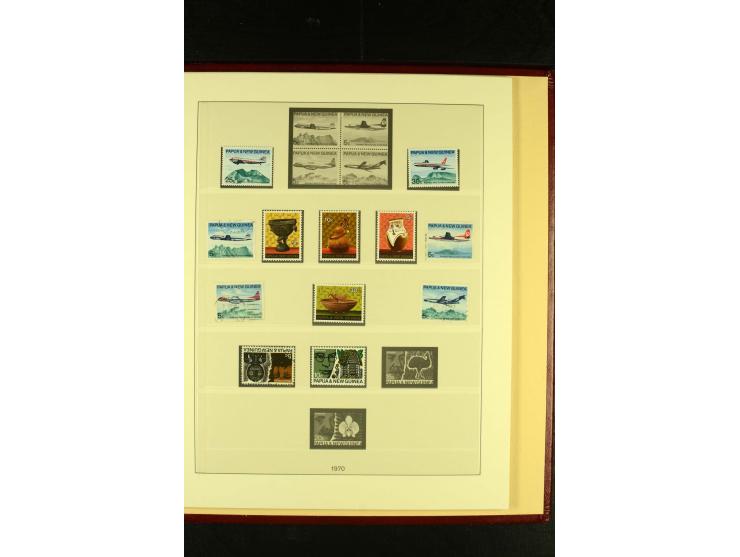 1901/75, postfrische, ungebrauchte und gestempelte Sammlung mit Papua Mi.-Nr. 8 (3), Neuguinea Mi.-Nr. 52-64, 78-91, 107-22, 