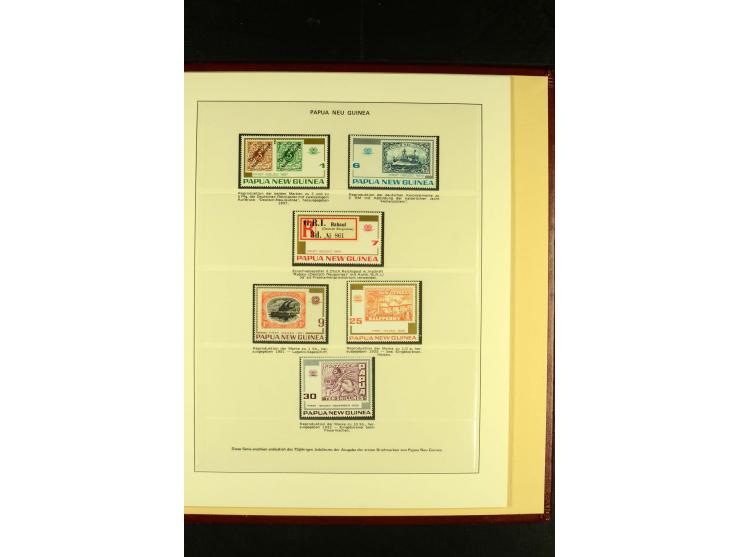 1901/75, postfrische, ungebrauchte und gestempelte Sammlung mit Papua Mi.-Nr. 8 (3), Neuguinea Mi.-Nr. 52-64, 78-91, 107-22, 