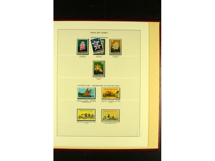 1901/75, postfrische, ungebrauchte und gestempelte Sammlung mit Papua Mi.-Nr. 8 (3), Neuguinea Mi.-Nr. 52-64, 78-91, 107-22, 