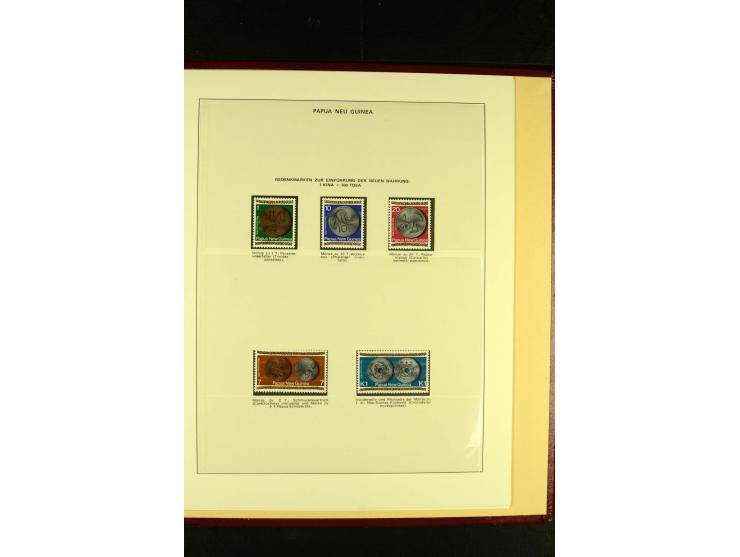 1901/75, postfrische, ungebrauchte und gestempelte Sammlung mit Papua Mi.-Nr. 8 (3), Neuguinea Mi.-Nr. 52-64, 78-91, 107-22, 