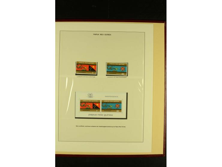 1901/75, postfrische, ungebrauchte und gestempelte Sammlung mit Papua Mi.-Nr. 8 (3), Neuguinea Mi.-Nr. 52-64, 78-91, 107-22, 