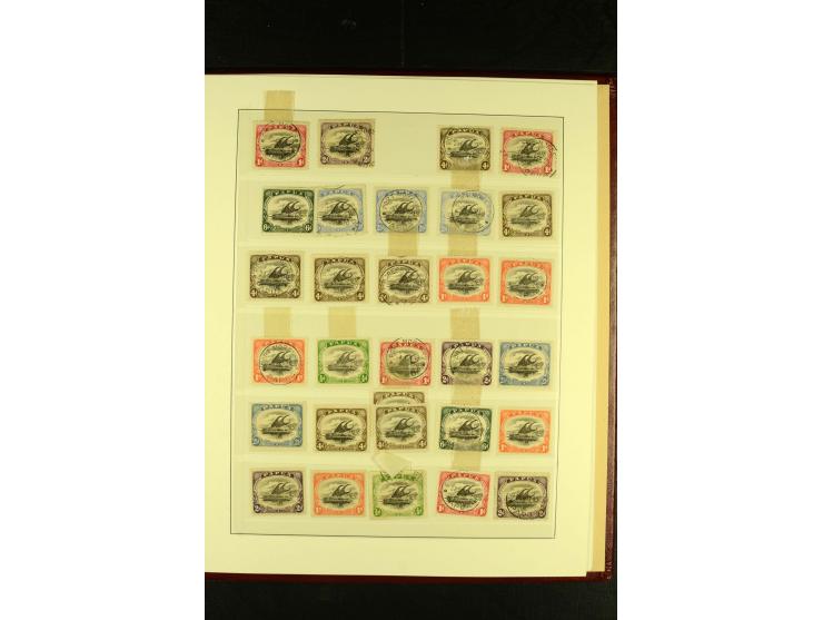 1901/75, postfrische, ungebrauchte und gestempelte Sammlung mit Papua Mi.-Nr. 8 (3), Neuguinea Mi.-Nr. 52-64, 78-91, 107-22, 