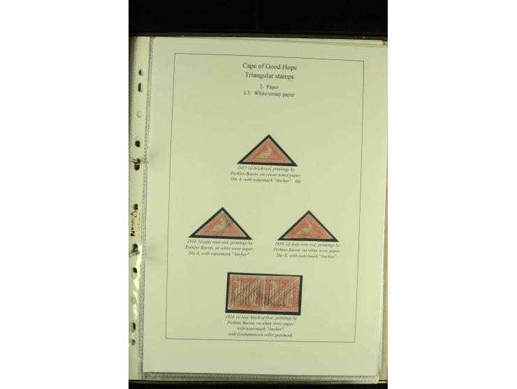1852/64, Sammlung der Dreiecksmarken mit 58 Einzelwerten, 10 Paaren und 2 4er-Blocks, nicht alles einwandfrei aber mit vielen