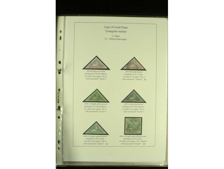1852/64, Sammlung der Dreiecksmarken mit 58 Einzelwerten, 10 Paaren und 2 4er-Blocks, nicht alles einwandfrei aber mit vielen