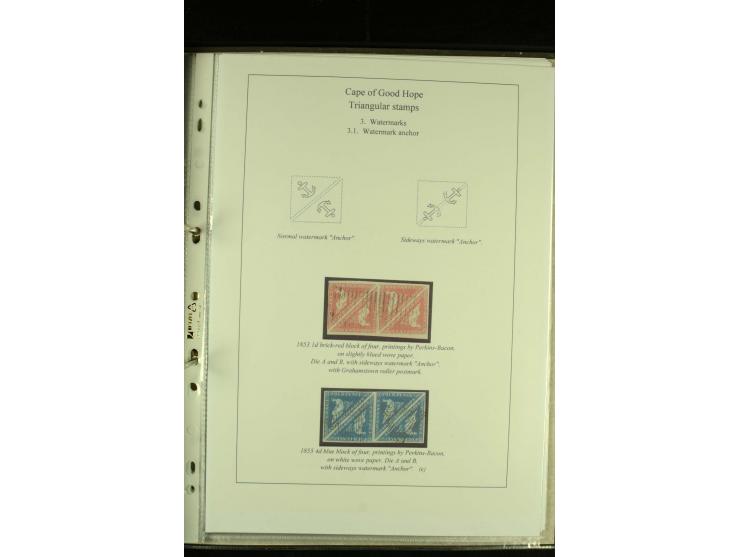 1852/64, Sammlung der Dreiecksmarken mit 58 Einzelwerten, 10 Paaren und 2 4er-Blocks, nicht alles einwandfrei aber mit vielen