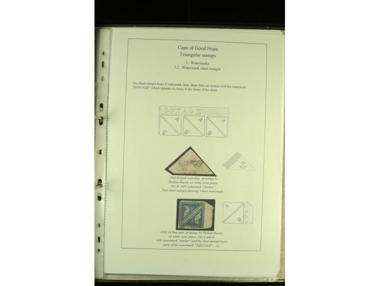1852/64, Sammlung der Dreiecksmarken mit 58 Einzelwerten, 10 Paaren und 2 4er-Blocks, nicht alles einwandfrei aber mit vielen