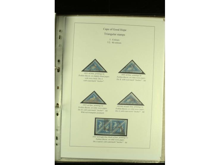 1852/64, Sammlung der Dreiecksmarken mit 58 Einzelwerten, 10 Paaren und 2 4er-Blocks, nicht alles einwandfrei aber mit vielen
