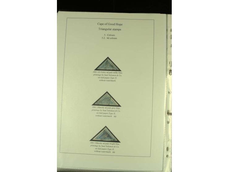 1852/64, Sammlung der Dreiecksmarken mit 58 Einzelwerten, 10 Paaren und 2 4er-Blocks, nicht alles einwandfrei aber mit vielen