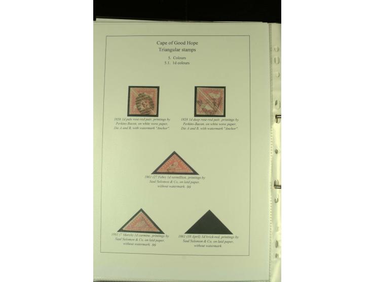 1852/64, Sammlung der Dreiecksmarken mit 58 Einzelwerten, 10 Paaren und 2 4er-Blocks, nicht alles einwandfrei aber mit vielen