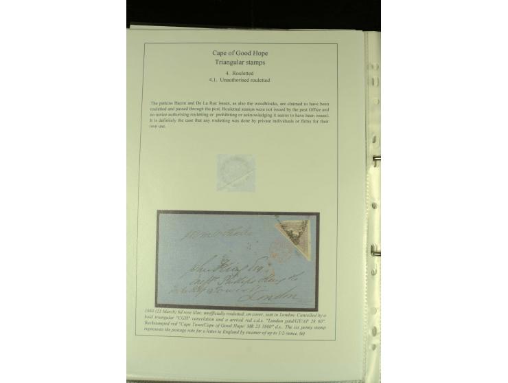 1852/64, Sammlung der Dreiecksmarken mit 58 Einzelwerten, 10 Paaren und 2 4er-Blocks, nicht alles einwandfrei aber mit vielen