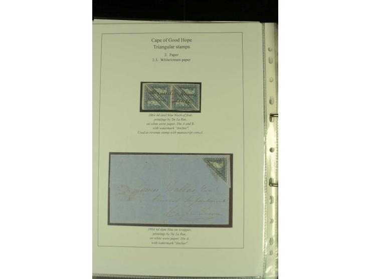 1852/64, Sammlung der Dreiecksmarken mit 58 Einzelwerten, 10 Paaren und 2 4er-Blocks, nicht alles einwandfrei aber mit vielen