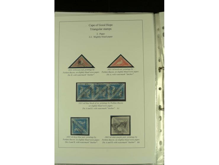 1852/64, Sammlung der Dreiecksmarken mit 58 Einzelwerten, 10 Paaren und 2 4er-Blocks, nicht alles einwandfrei aber mit vielen