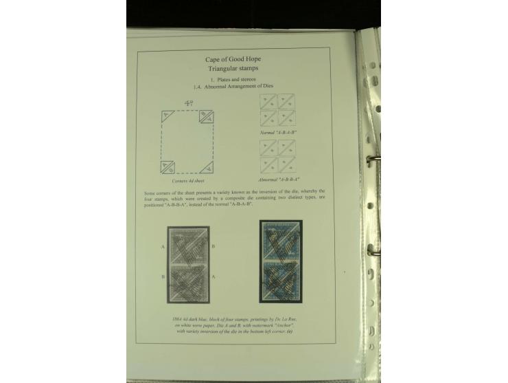 1852/64, Sammlung der Dreiecksmarken mit 58 Einzelwerten, 10 Paaren und 2 4er-Blocks, nicht alles einwandfrei aber mit vielen
