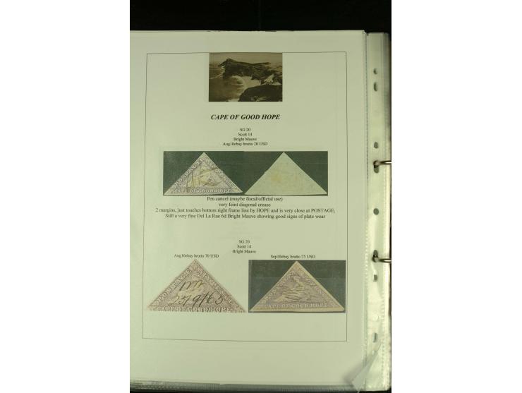 1852/64, Sammlung der Dreiecksmarken mit 58 Einzelwerten, 10 Paaren und 2 4er-Blocks, nicht alles einwandfrei aber mit vielen