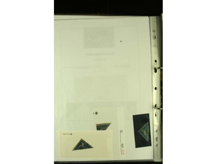 1852/64, Sammlung der Dreiecksmarken mit 58 Einzelwerten, 10 Paaren und 2 4er-Blocks, nicht alles einwandfrei aber mit vielen