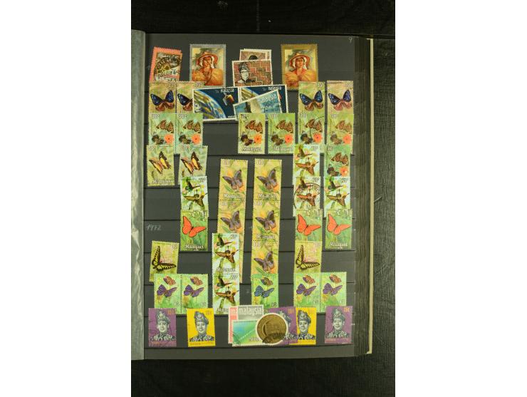 1948/94, postfrische und gestempelte Partie mit Singapur, dabei Malaysia Mi.-Nr. 19-26 in postfrischen Paaren, Doubletten etc