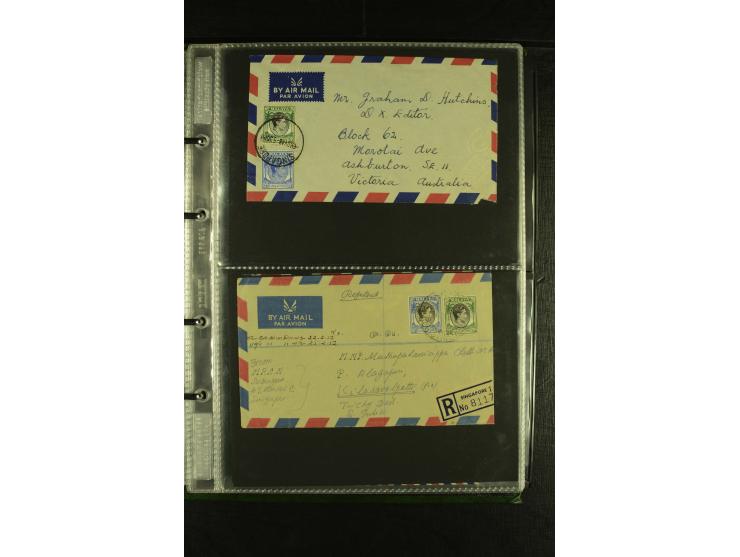 1910/60 (ca.), rund 160 Briefe, überwiegend Singapur, dabei Luftpost, Reco etc.